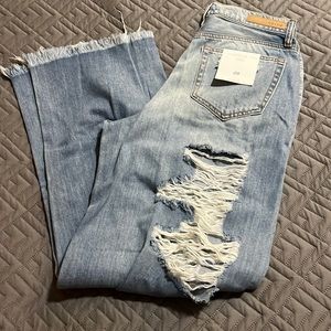 Cello Ultra Distressed Wide Leg Jean